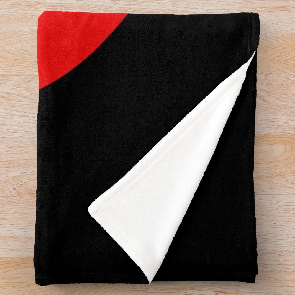 Retro plush blanket featuring Mandalorian-inspired design
