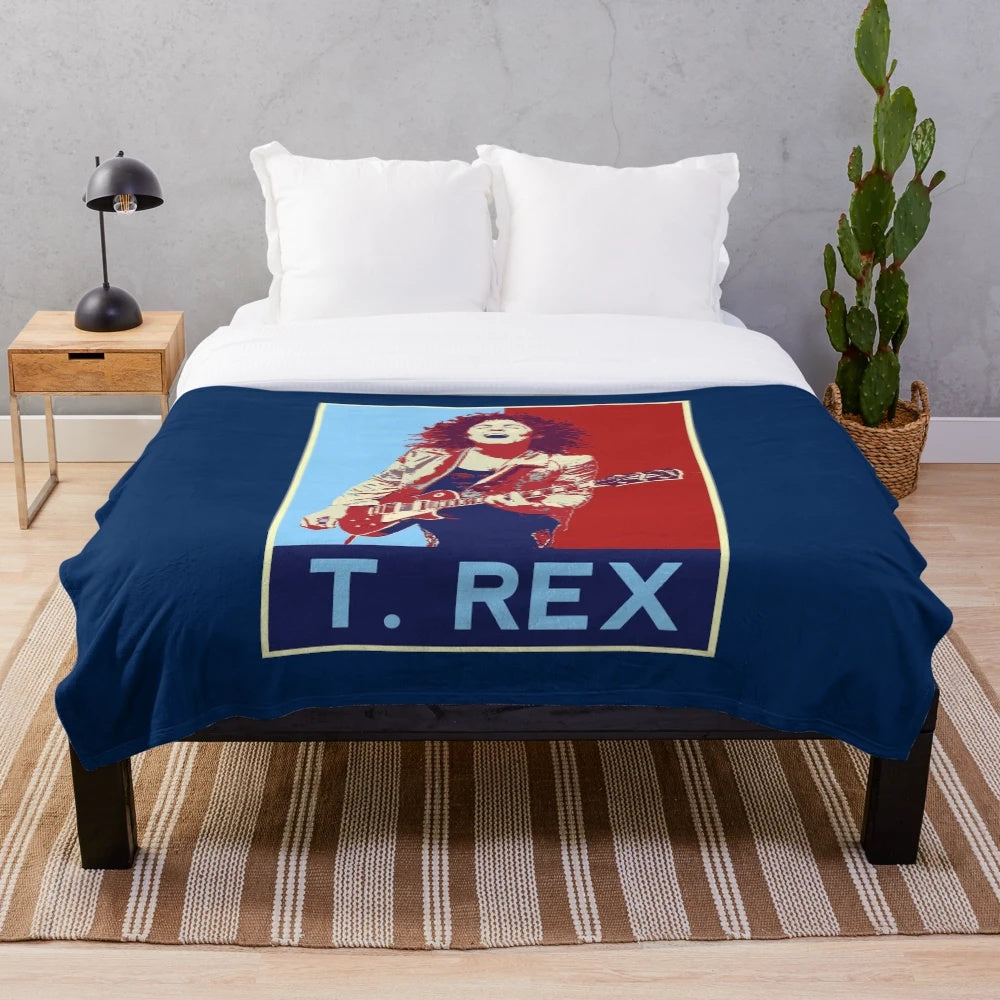 Marc Bolan inspired pop art plush blanket