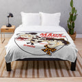 Marx Brothers inspired plush blanket with Chico, Groucho, and Harpo