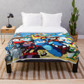 Mega Man 2 inspired plush blanket with retro sprite art