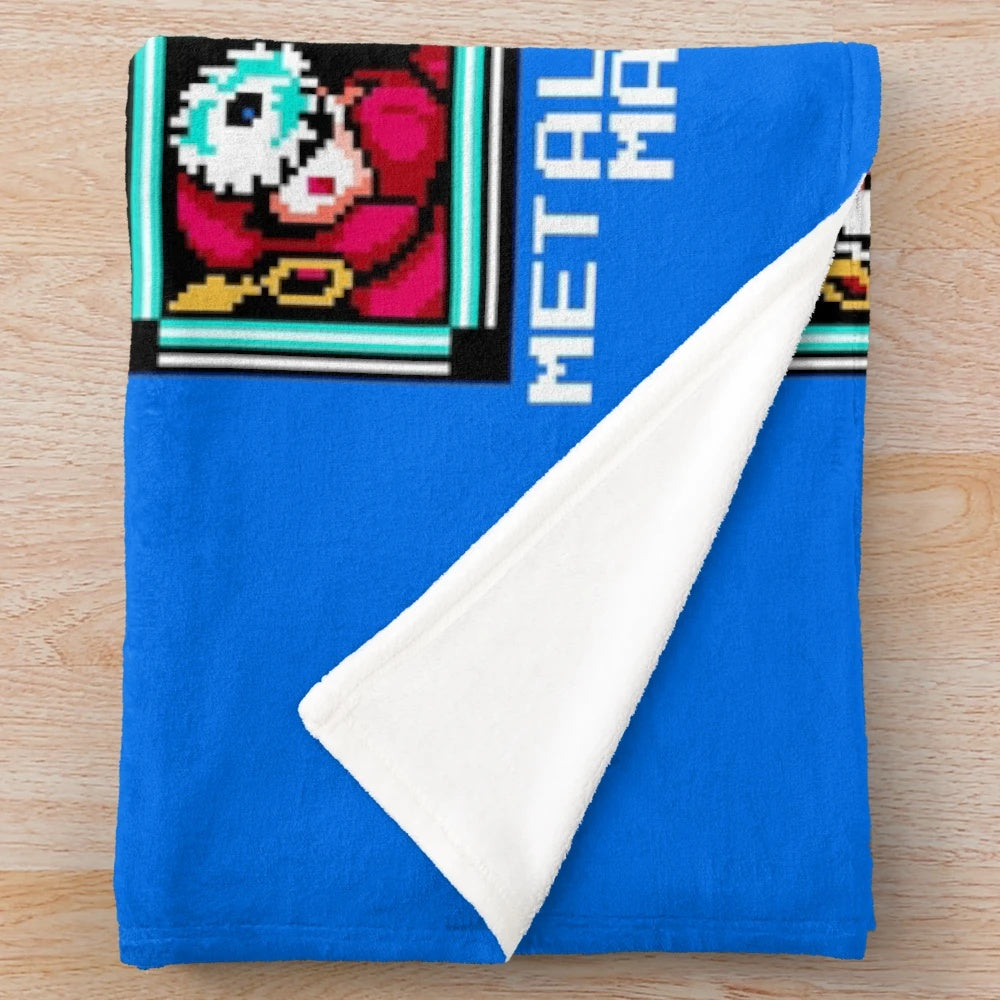 Megaman 2 stage select themed plush blanket