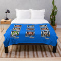Megaman 4 stage select inspired plush blanket featuring pixelart design
