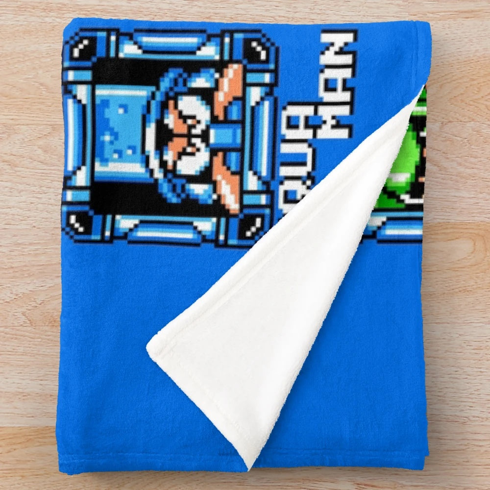 Retro Megaman 8-Bit Stage Select Plush Blanket