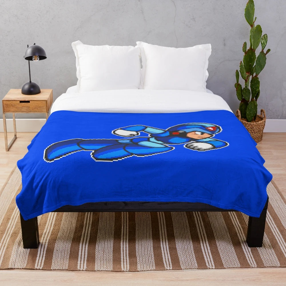 Megaman X pixel art plush blanket