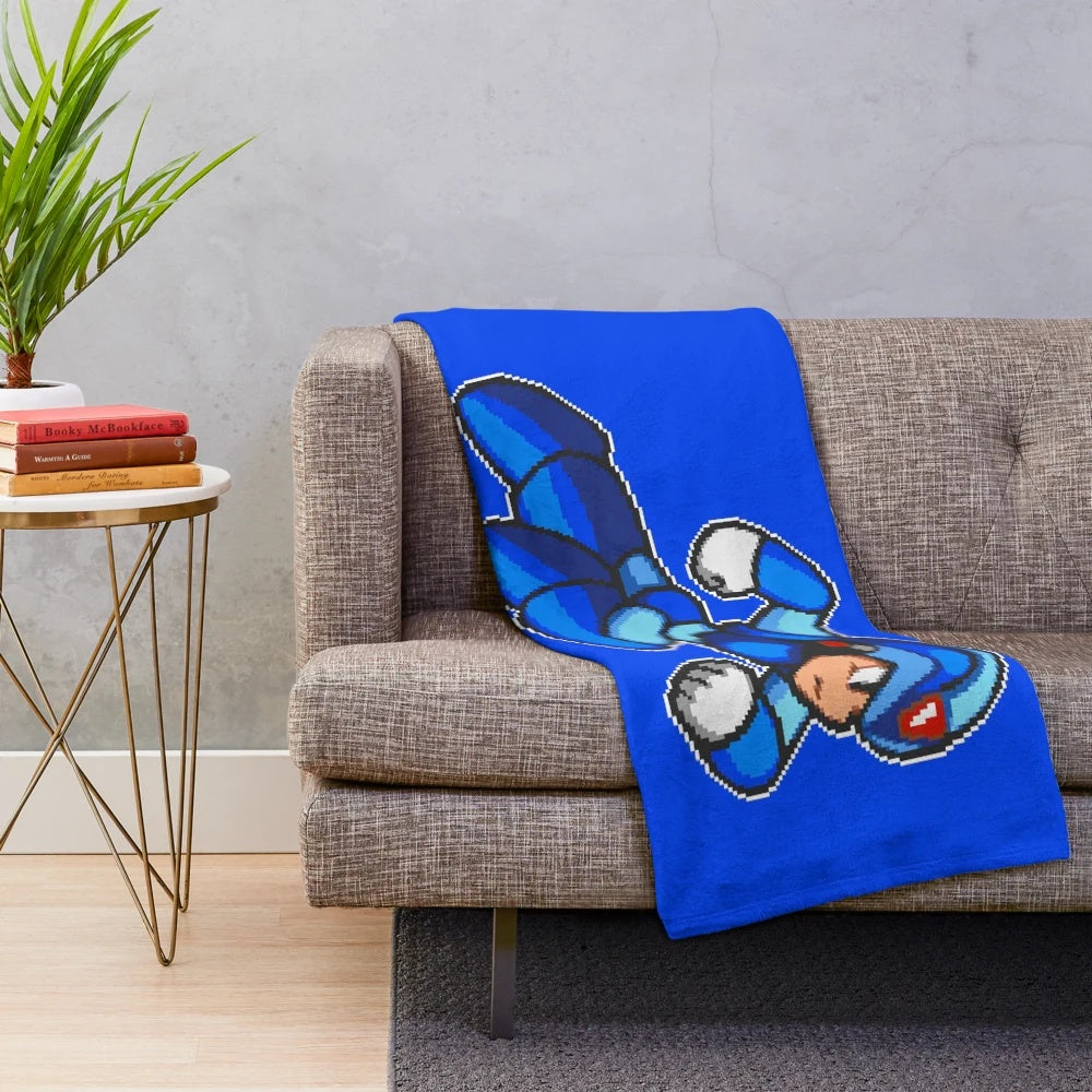 Megaman X pixel art plush blanket