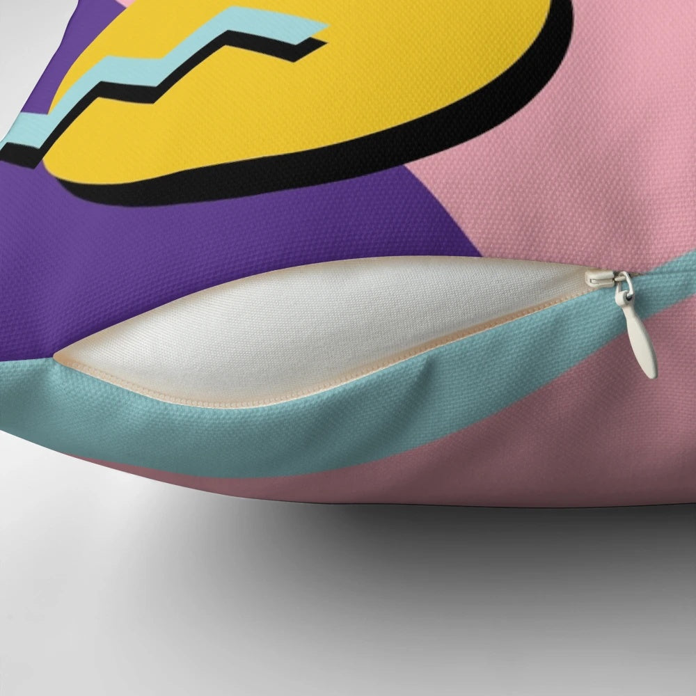 Retro Memphis pattern 20 pillow with 90s and 80s inspired design
