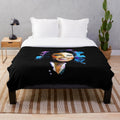 Retro Michael Jackson portrait plush blanket with pop art inspired design