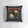 Retro minidisc pillow with nostalgic audio and vintage music disc design
