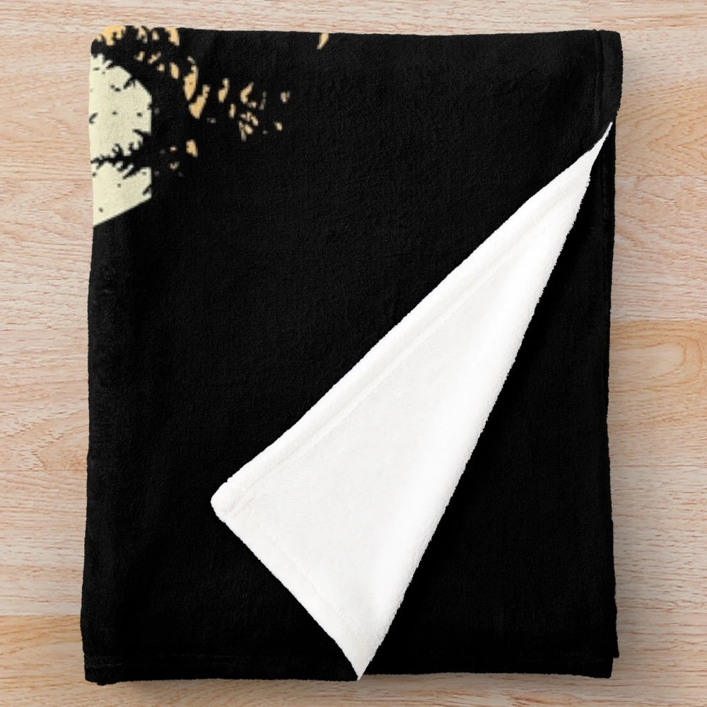 Retro mountain bike downhill plush blanket