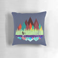 Retro-styled mountain bike trails pillow for cycling enthusiasts