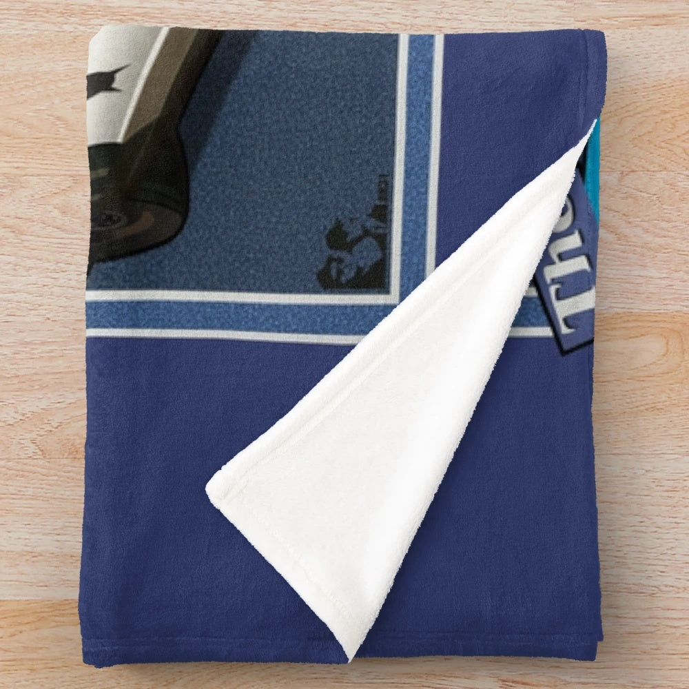 Retro movie cars plush blanket featuring classic cinema vehicles
