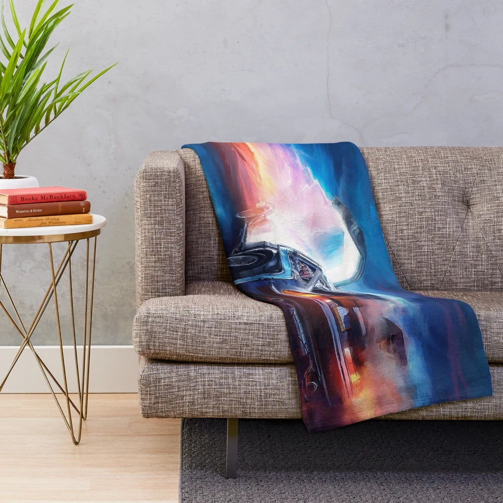Back to the Future Delorean Time Machine Plush Blanket
