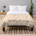 Plush blanket with a retro movie pattern design