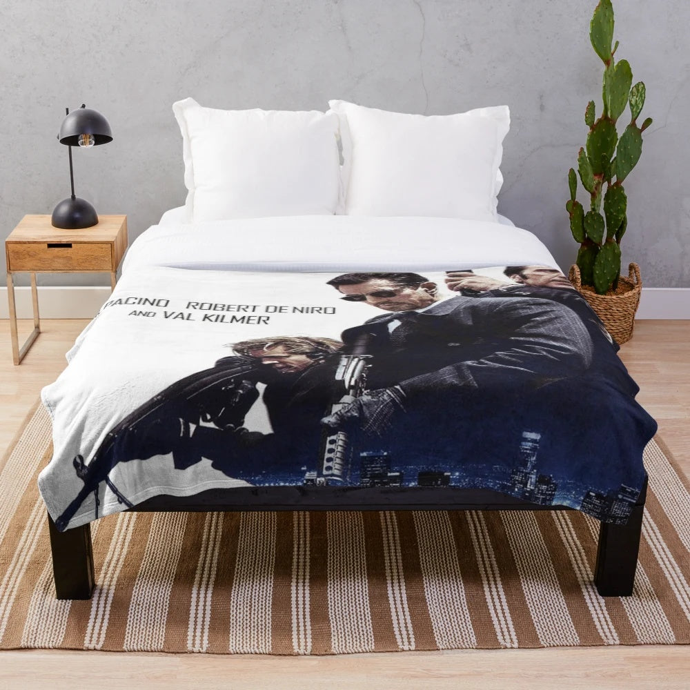 Plush blanket featuring iconic Heat (1995) movie poster art