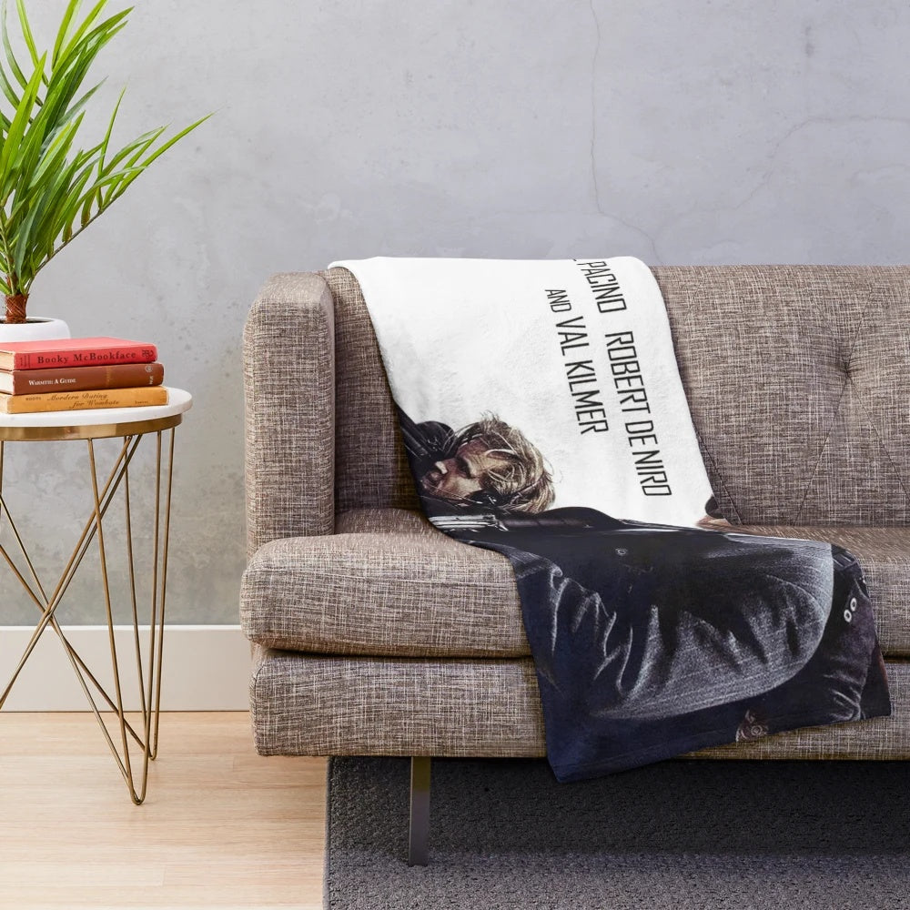 Plush blanket featuring iconic Heat (1995) movie poster art