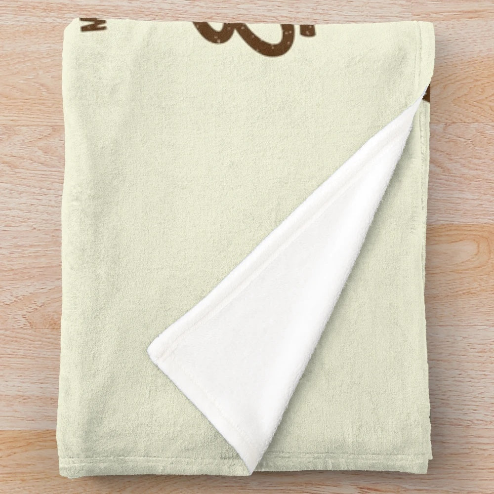 Retro movie-themed plush blanket with classic cinema motifs