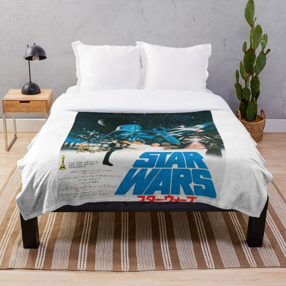 Vintage-style movie poster plush blanket