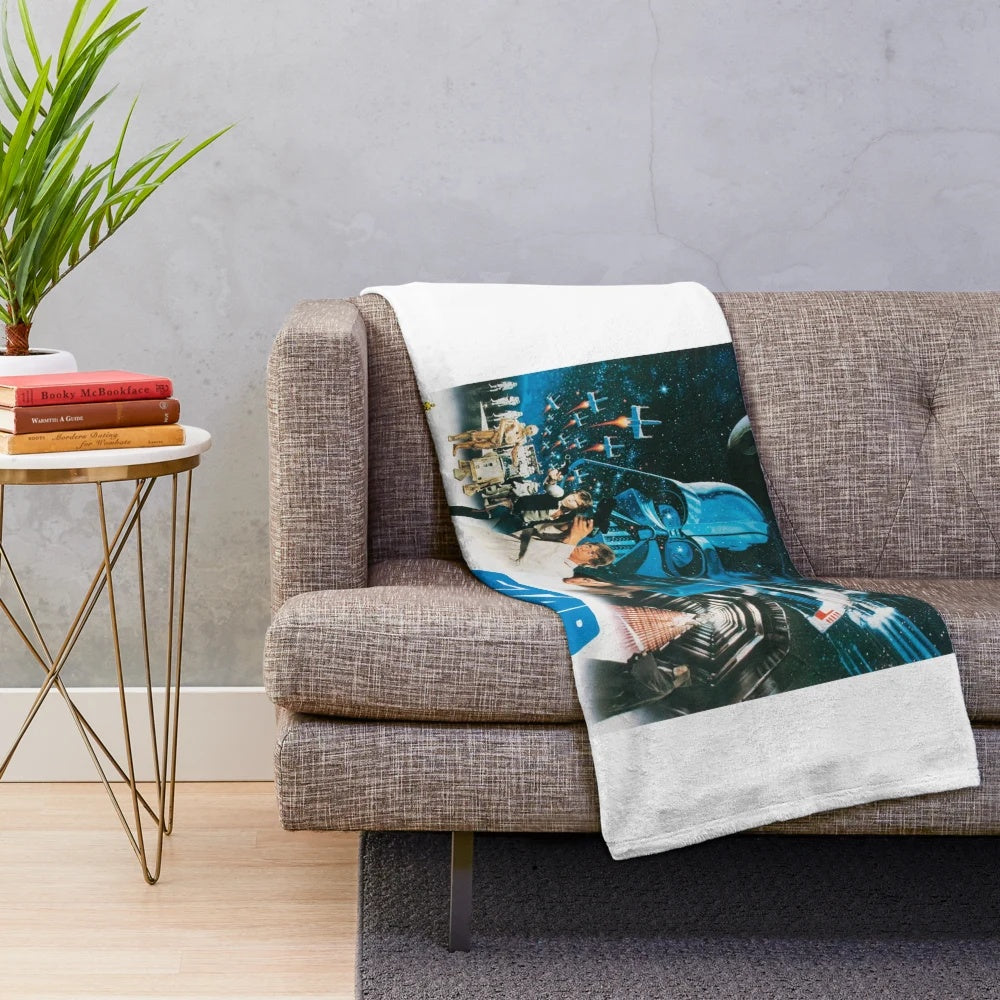 Vintage-style movie poster plush blanket
