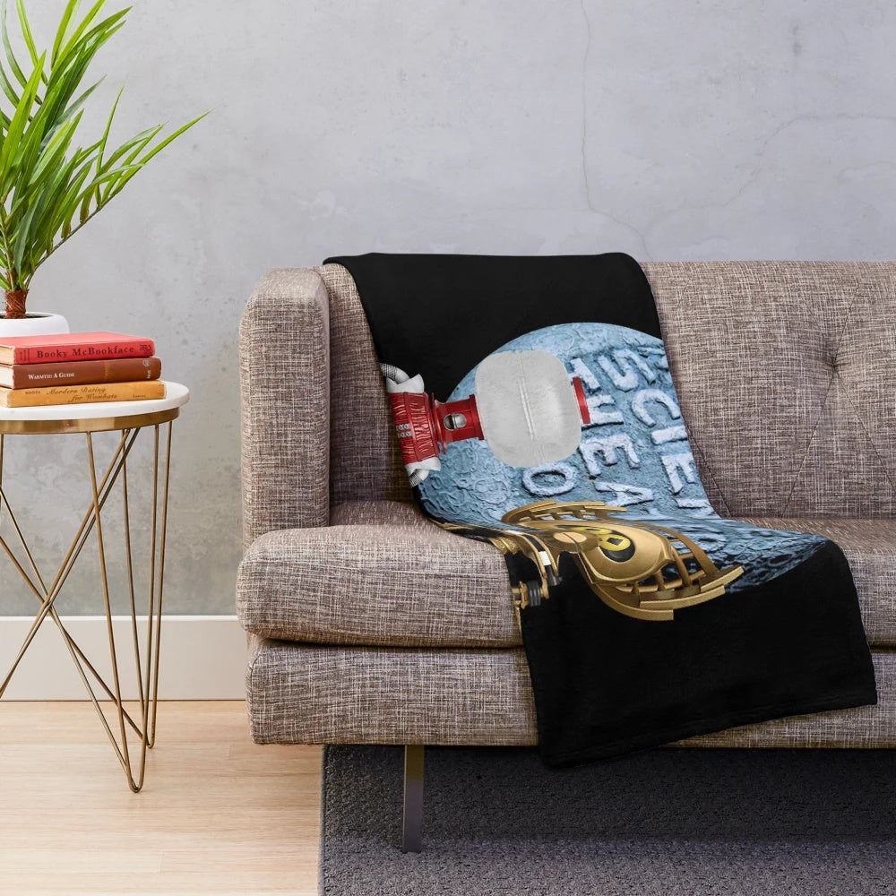 Mst3k-Inspired Plush Blanket with Iconic Characters and Imagery