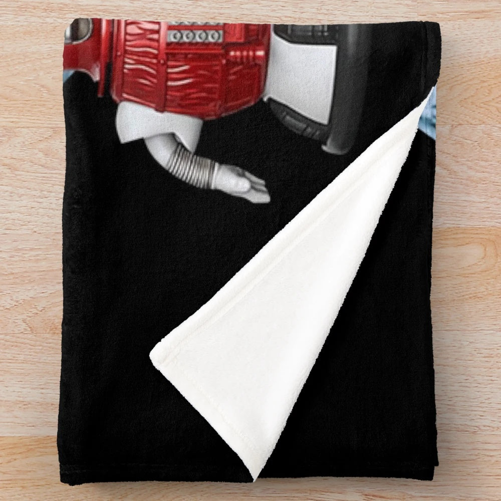 Mst3k-Inspired Plush Blanket with Iconic Characters and Imagery
