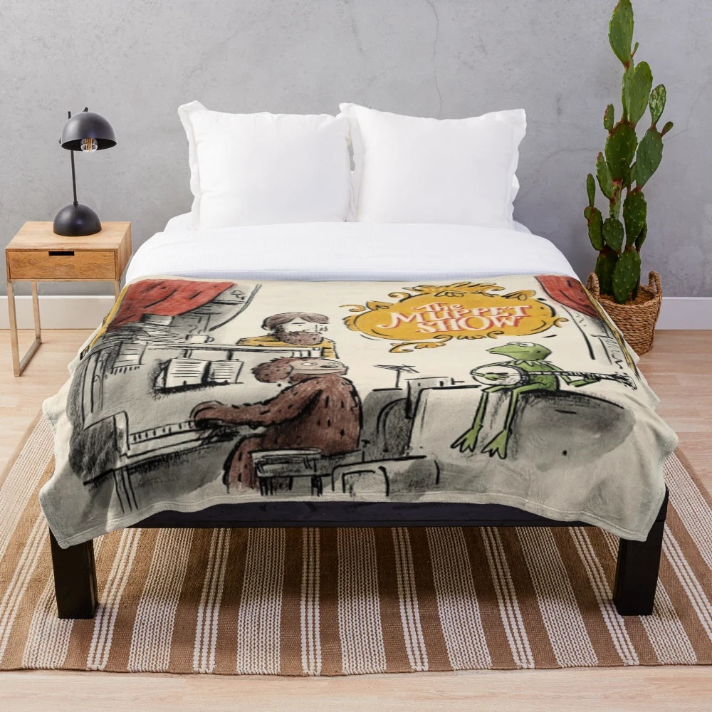 Retro Muppets Party Animal Plush Blanket