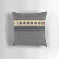 A plush music amplifier-shaped pillow in a vintage, retro design