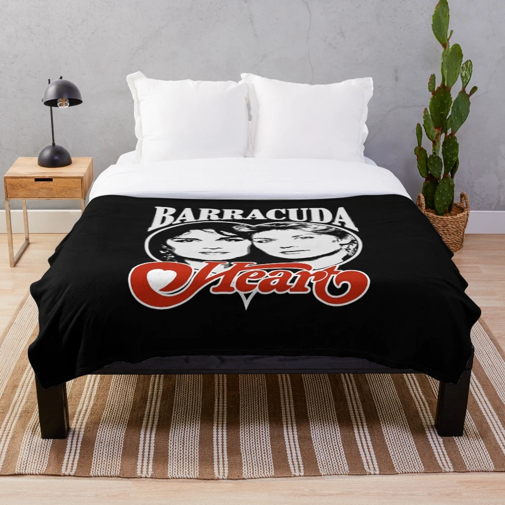 Retro music art plush blanket featuring vintage-inspired design