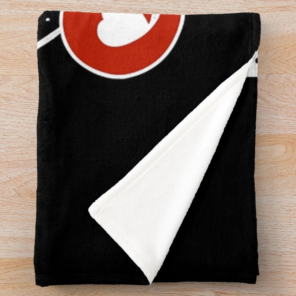 Retro music art plush blanket featuring vintage-inspired design