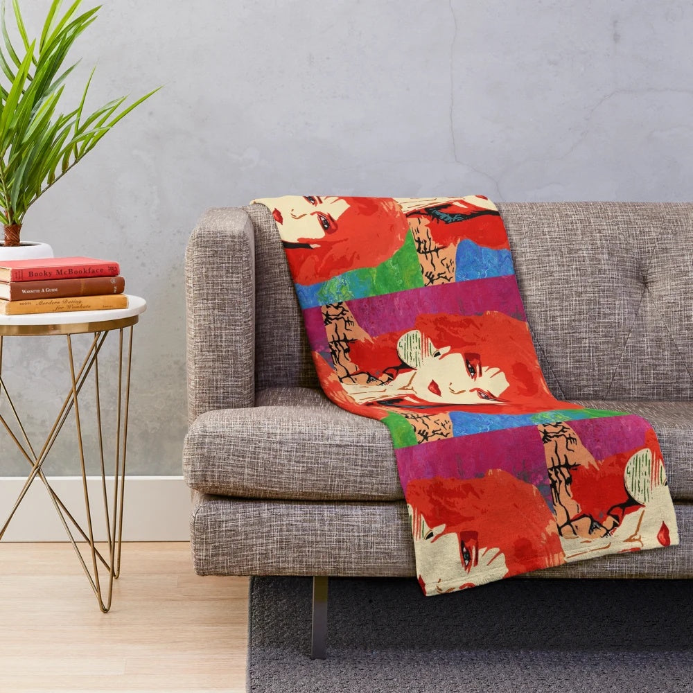 80s pop art plush blanket featuring Toyah Wilcox music icon