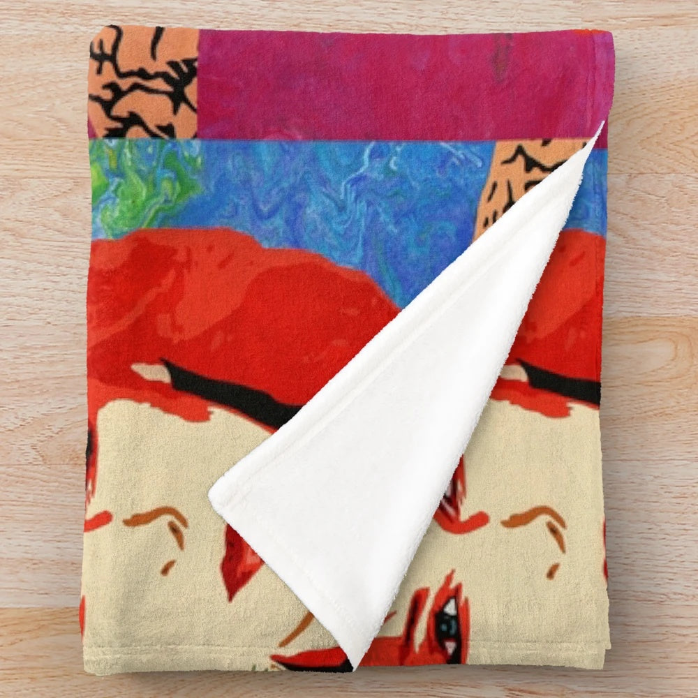 80s pop art plush blanket featuring Toyah Wilcox music icon