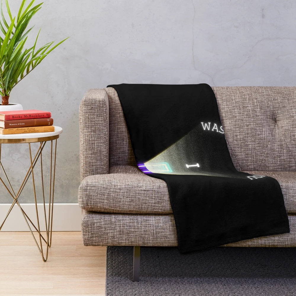 Soft and cozy plush blanket featuring the iconic phrase "I Was Born to Love You" from a classic rock band