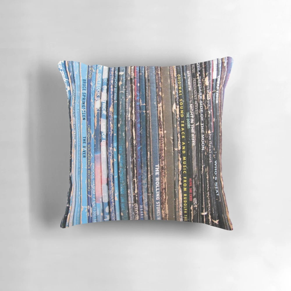Colorful Vintage Music LP 2 Pillow