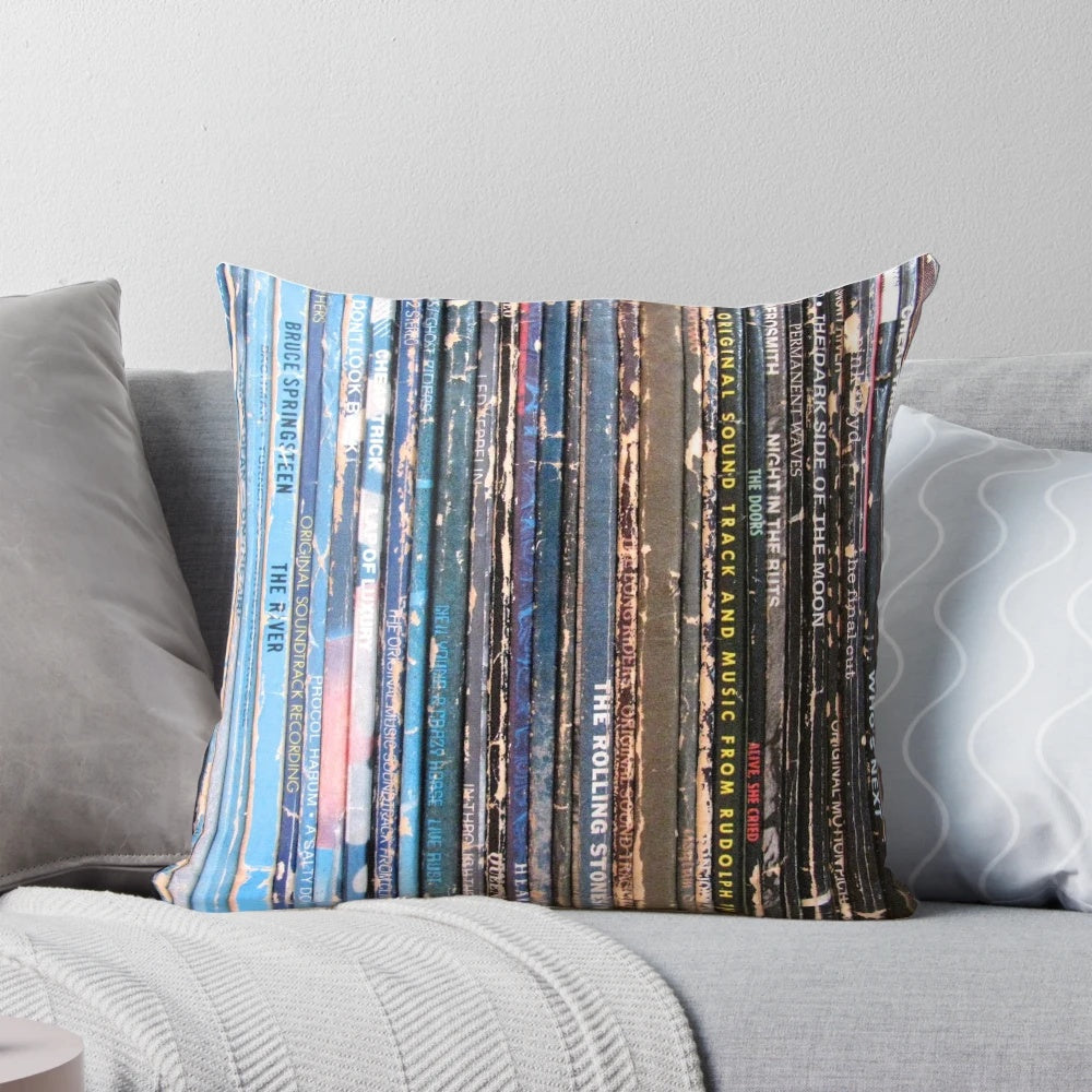 Colorful Vintage Music LP 2 Pillow