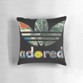 Pillow design featuring the iconic Ian Brown and The Stone Roses logo, representing the Madchester music scene of 1990s Manchester.