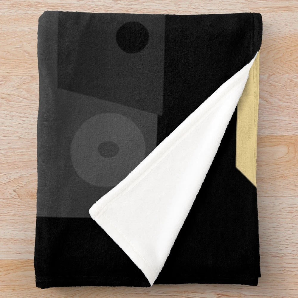 Retro music plush blanket featuring a Guardians of the Galaxy inspired cassette tape design