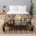 Plush blanket featuring a vintage album cover design