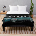 Retro Mustang GT V8 Plush Blanket with Classic Car Design