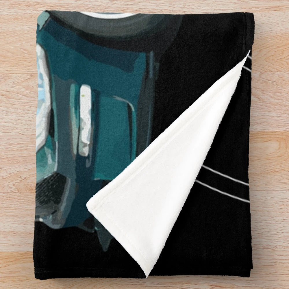 Retro Mustang GT V8 Plush Blanket with Classic Car Design