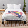 Colorful vintage-inspired my little pony plush blanket