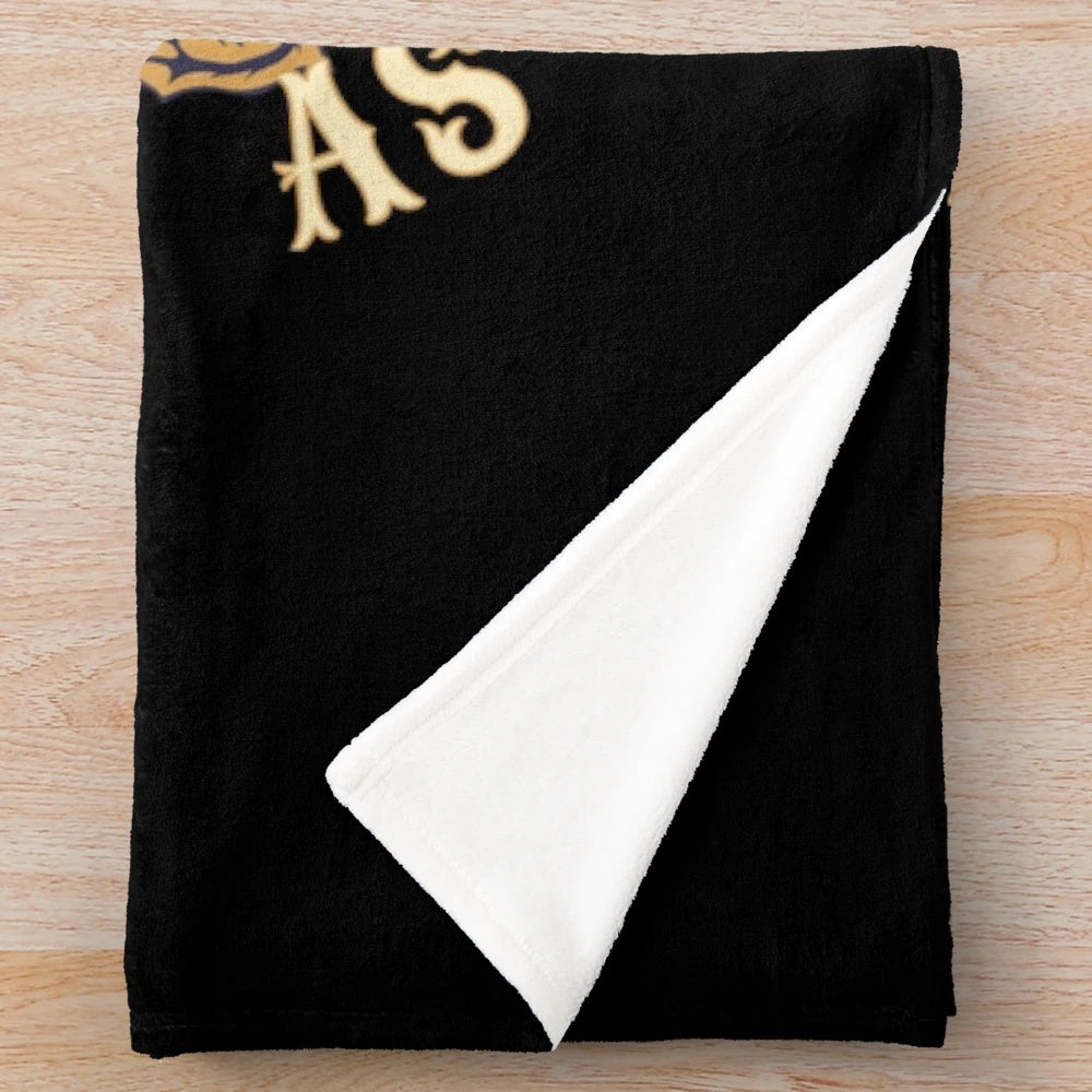Ned Kelly inspired plush blanket with vintage Australian bushranger design