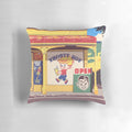 Retro New Zealand "Shop, Bro" Kiwiana-themed throw pillow