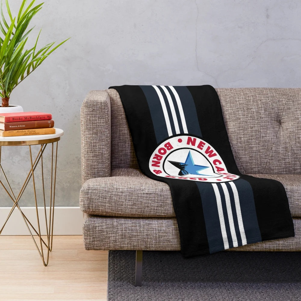 Retro Newcastle United Football Plush Blanket