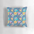 Nineties-inspired dinosaur pattern printed on a soft, plush pillow.