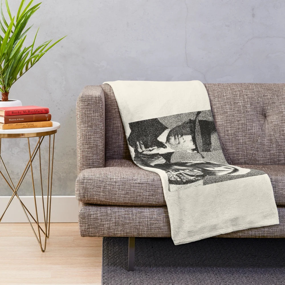 Retro Pastel Bonnie and Clyde (1967) Movie Poster Plush Blanket