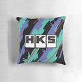 Retro pattern pillow with HKS-inspired design