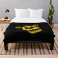 Retro pixel art plush blanket featuring Golden Freddy from Five Nights at Freddy's
