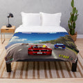 Retro pixel art plush blanket featuring vintage gaming inspired graphics