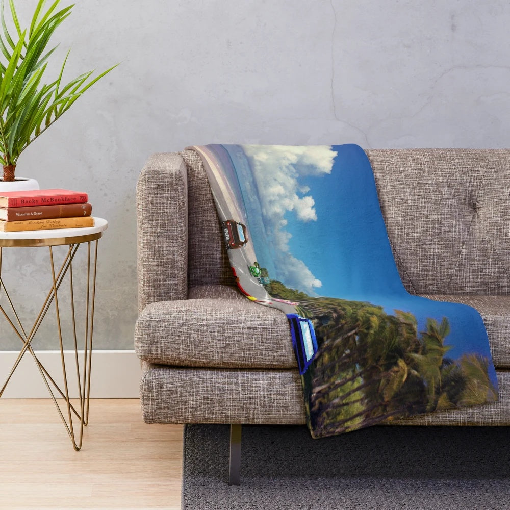 Retro pixel art plush blanket featuring vintage gaming inspired graphics