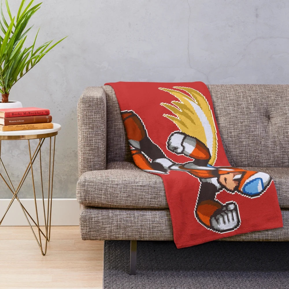 Retro pixel art Zero plush blanket