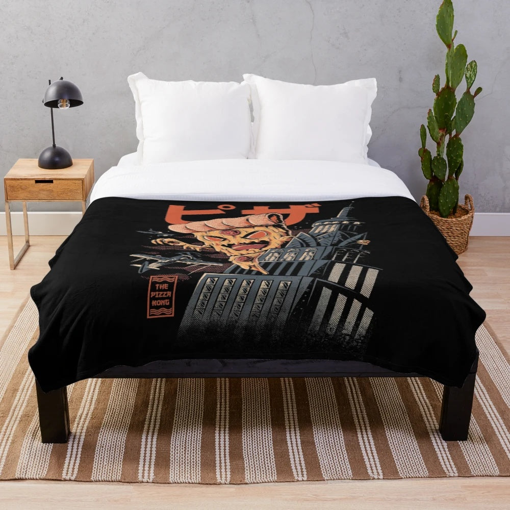 Retro Pizza Kong Plush Blanket